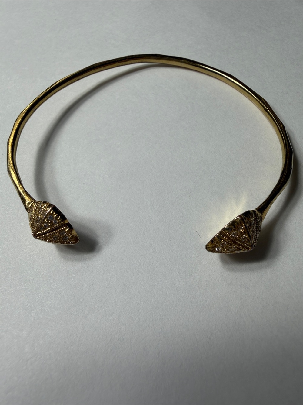 Stella & Dot Gold Open Arrowhead Cuff Bracelet
